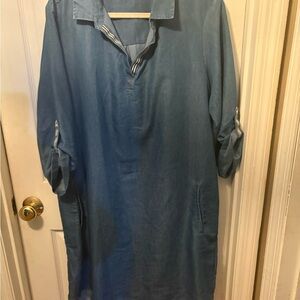 Luxology Navy and Pink Dress